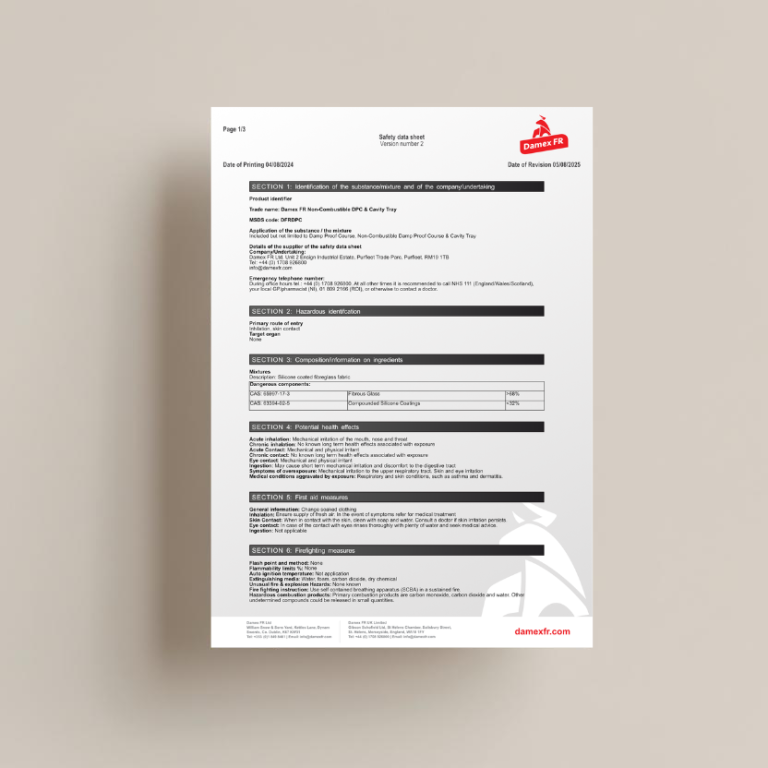 Non-Combustible DPC & Cavity Tray